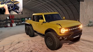 Ford Bronco 6x6 drive test amp crash  BeamNG Drive  Logitech G920 gameplay [upl. by Barnum]