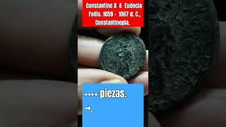 Constantino X amp Eudoxia 10591067 AD Constan mintcoin history [upl. by Erotavlas]