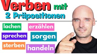 Kennst du diese Verben mit zwei Präpositionen  Deutsch lernen leicht gemacht [upl. by Eliason]