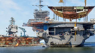 Inside the Crazy Construction of Newest US Navy 13 Billion Aircraft Carrier [upl. by Enitsenre]