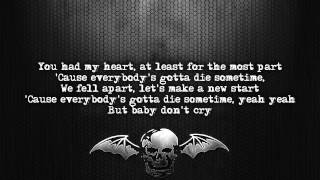 Avenged Sevenfold  A Little Piece Of Heaven Lyrics on screen Full HD [upl. by Elatsyrc]