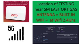 DITO Home WIFI H151370 test in 5G signal near SM EAST ORTIGAS Pasig [upl. by Hance]