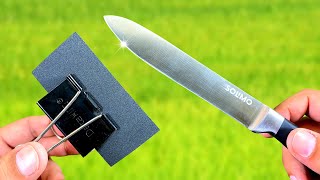 KNIFE Like Razor Sharp  3 Amazing Ways to Sharpen Your Knife in Just 1 Minute [upl. by Aldarcy710]