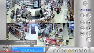 GeoVision 360 Fisheye Dome IP Camera Demo Retail Store [upl. by Ahcsat]