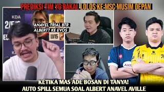 DISAAT MAS ADE BOSAN DI TANYA AUTO SPILL SEMUA 🤣  PREDIKSI LOLOS MSC RRQ BTR EVOS KANDIDAT KUAT [upl. by Ahsetan]