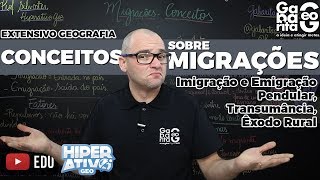 Geografia pro ENEM  Aula de Migração  Conceitos sobre Migrações e seus tipos [upl. by Ecnerrat]