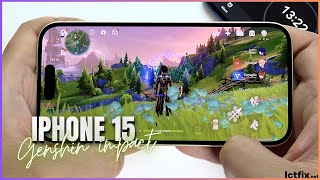 iPhone 15 Genshin Impact Gaming test Update  Apple A16 [upl. by Akenn847]