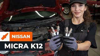 Så byter du tändstift på NISSAN MICRA K12 AUTODOCLEKTION [upl. by Annabela]