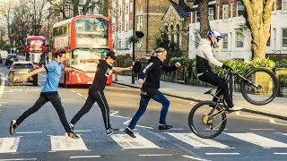 Bike Parkour Race through London and Paris [upl. by Ahsemac]