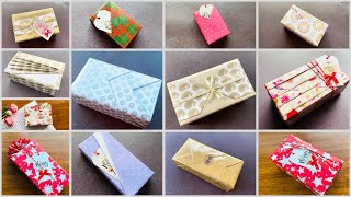 13 Fancy Gift Wrapping for Rectangle Box  Christmas Gift Wrap Ideas  How to Wrap a Box [upl. by Aisek]