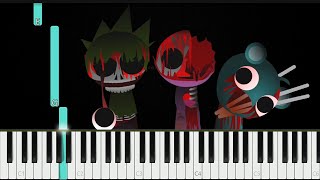 Incredibox Sprunki Phase 4 Sounds 👉 Piano Tutorial [upl. by Paulsen]