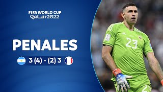 TANDA DE PENALES  ARGENTINA 3 4  3 2 FRANCIA  FINAL CATAR 2022 [upl. by Aerda]