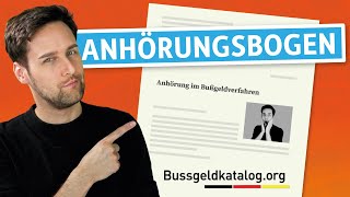 Anhörungsbogen ausfüllen ✍️  Ja oder nein  bussgeldkatalogorg [upl. by Eutnoj]