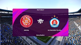 Girona FC vs Slovan Bratislava 22102024 UEFA Champions League PES 2021 [upl. by Infield]