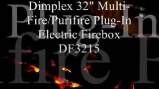 Dimplex 32quot MultiFirePurifire PlugIn Electric Firebox Fireplace  DF3215  Heats 400 sqft [upl. by Relyks]