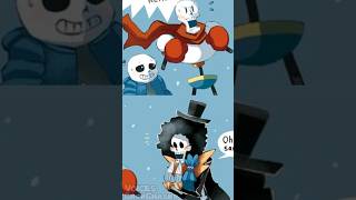 Papyrus and Sans meet Brooke Undertale Comic Dub undertale onepiece shorts [upl. by Akehsal]