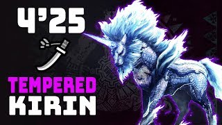 MHW  Tempered Kirin Long Sword 425  9★ Quest Solo [upl. by Sybille]