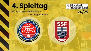 UHC Sparkasse Weißenfels vs SSF Dragons Bonn  4 Spieltag  1 FloorballBL Herren 2425 [upl. by Halland]