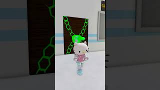 Hello Kitty overfeed and kill Police GIRL  Barrys Prison Run OBBY [upl. by Harli411]