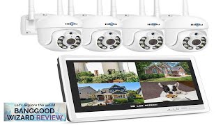 Hiseeu 4HD205 5MP WiFi CCTV PTZ Camera Security System Kit 10CH 12 Review [upl. by Darwen578]