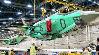 Tour of Billion  US Advanced Factories Producing F35 and F16 Jet Fighter  Production Line [upl. by Shoshana]