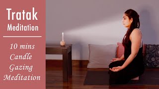 Tratak Meditation  Candle Gazing Meditation  10 Mins Guided Mediation for Relaxation  Bharti Yoga [upl. by Stephana]