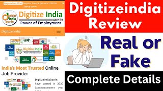 Digitizeindiagovin Real or Fake  Digitize India Platform Review  Work from home  Ragistration [upl. by Bazar]