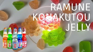 ThreeIngredient Ramune Kohakutou Jellies  ラムネ 琥珀糖 [upl. by Aicilyhp610]