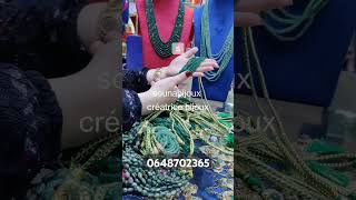 الزمرود الاخضر الحر بانواعه المختلفه sounabijoux créatrice bijoux [upl. by May]