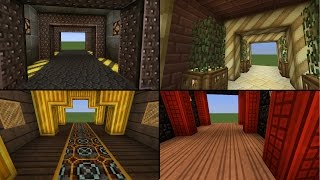 10 Factory Hallway Designs in Modded Minecraft [upl. by Inalawi]