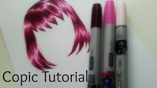 How to draw Coloring Hair Gloss with COPIC German with ENG SUB [upl. by Freemon270]