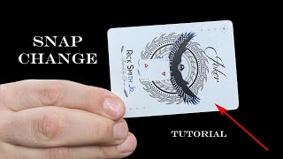 INSTANTLY CHANGE A PLAYING CARD  SNAP CHANGE TUTORIAL [upl. by Gustin]