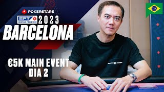 EPT Barcelona 2023  Main Event  DIA 2 ♠️ PokerStars Brasil [upl. by Udenihc632]