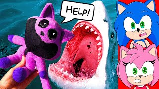 Sonic and Amy watch 100 WAYS TO KILL CATNAP  Poppy Playtime 3 [upl. by Comras988]