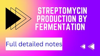 Industrial production of StreptomycinStreptomycin production by fermentationSide effectsRecovery [upl. by Metzgar]