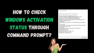 How To check Windows activation status through Command Prompt [upl. by Eidahs]