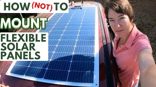 How And How NOT To Mount Flexible Solar Panels to a Minivan Camper Vanlife [upl. by Leigha]