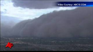 Raw Video Massive Dust Storm Strikes Phoenix [upl. by Anesuza834]