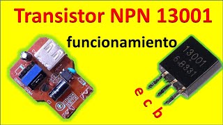 funcionamiento de mini fuente conmutada sin mosfet solo transistor NPN 13001 [upl. by Einamrej]