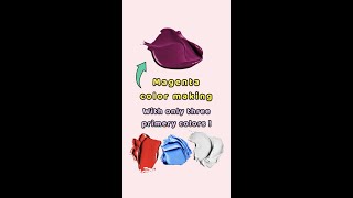 Magenta color makingHow to make magenta color with only three colorcolor mixing tutorial [upl. by Liesa]