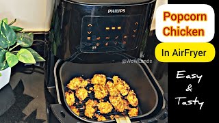 Popcorn chicken in Air fryer  Air fryer recipes airfryer airfryerrecipes [upl. by Suzy]