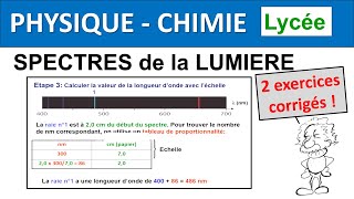 Spectres démission lumineux 2 exercices incontournables Seconde 1ère Terminale Spé physique [upl. by Netsirk435]