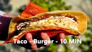 Taco Burger  Tacos Burgers  Tortilla Burger [upl. by Anaiq]