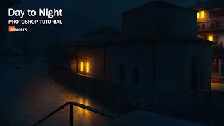 DAY tO NIGHT  PHOTOSHOP TUTORIAL  by DS WORKS  photoshop tutorial Daytonight [upl. by Eenwat]