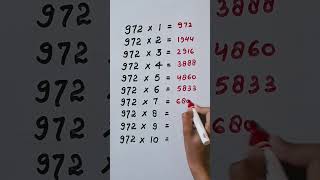 Find mistake in last digit of Table 972🤔maths trending shorts reasoning [upl. by Winfield622]