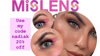 Contact coloured lenses  Mislens Contact lense Review [upl. by Tomchay235]