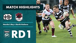 RD 1 HIGHLIGHTS Hawkes Bay v North Harbour Bunnings NPC 2023 [upl. by Yrocaj]