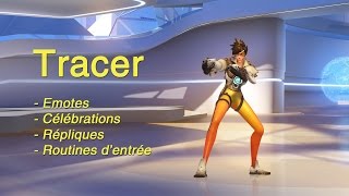 Tracer emotes célébrations répliques et routines [upl. by Neerbas]