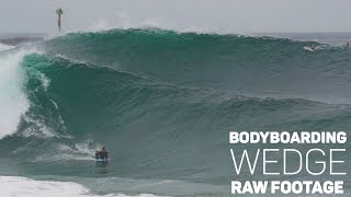 Bodyboarding WEDGE  August 17  RAW FOOTAGE Tanner McDaniel Craig Whetter [upl. by Keavy]