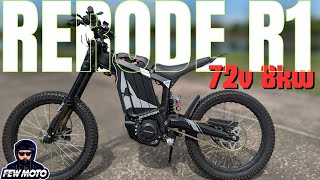 ReRode R1 72v Electric Dirt Bike First Ride and Review [upl. by Rengia]